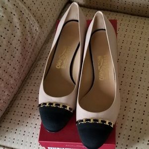 Ferragamo bisque calf